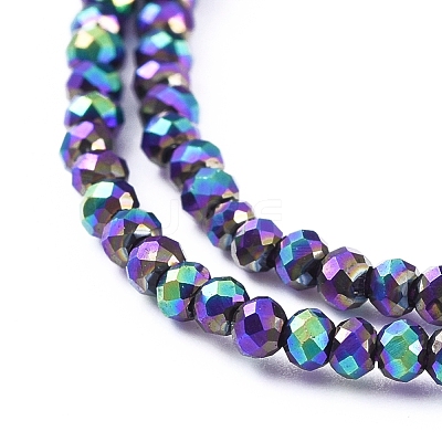 Electroplate Glass Beads Strands EGLA-F149-FP-06-1