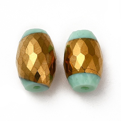 Opaque Electroplate Glass Beads EGLA-H003-02G-06-1