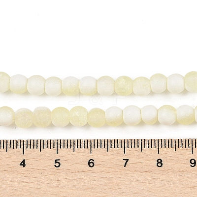 Frosted Crackle Glass Beads Strands GLAA-U001-8mm-M11-1