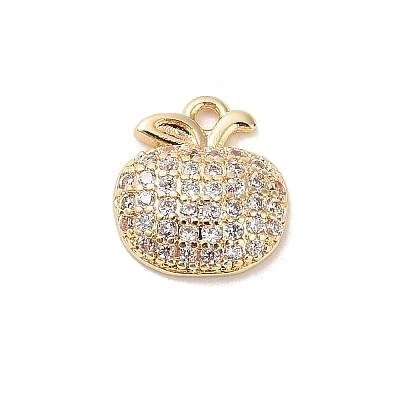 Brass Micro Pave Cubic Zirconia Charms LS-KK-D427-05C-G-1