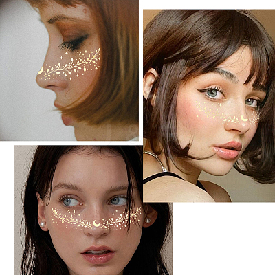 10Pcs Transfer Sticker Proof Removable Temporary Tattoos Stickers DIY-SP0003-65A-04-1