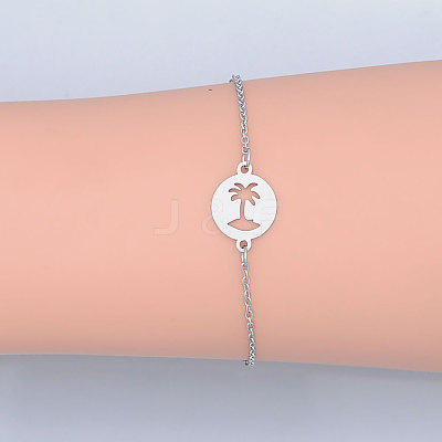 Tarnish Resistant 201 Stainless Steel Link Bracelets BJEW-T011-JN499-1-1