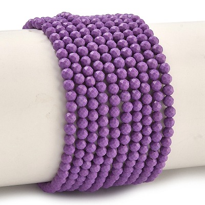 Synthetic Lepidolite/Purple Mica Beads Strands LS-G-G823-16-3mm-01-1