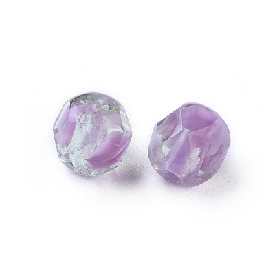 Czech Fire Polished Glass Beads GLAA-F100-D10-1