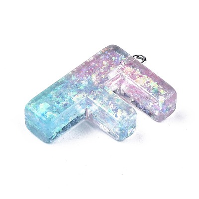 Transparent Epoxy Resin Pendants LS-CRES-S364-002F-1