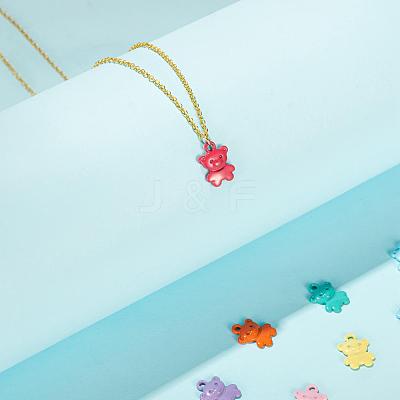 36Pcs 9 Colors Spray Painted Alloy Charms FIND-LS0001-55-1