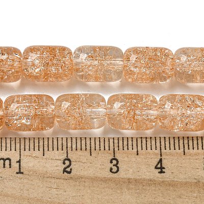 Transparent Crackle Glass Beads Strands X-GLAA-NH0001-04B-1