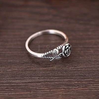 Alloy Rose Finger Rings WG6B24B-06-1