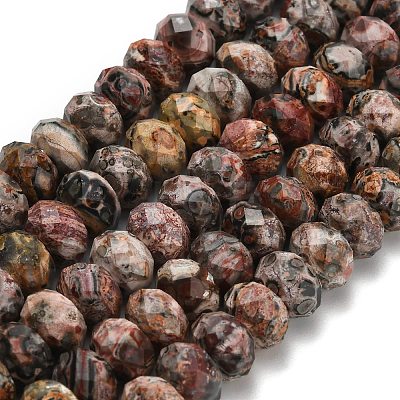 Natural Leopard Skin Jasper Beads Strands G-Z111-A23-1