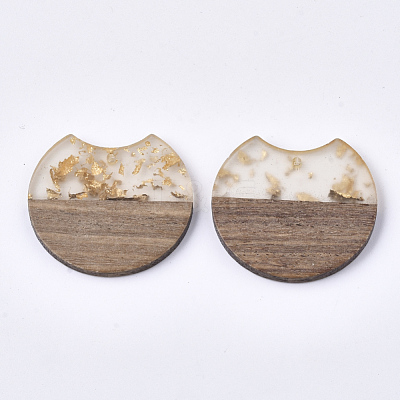 Resin & Walnut Wood Pendants RESI-T023-A-11H-1