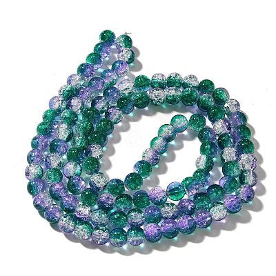 Crackle Glass Beads Strands X-CCG-C002-8mm-03-1