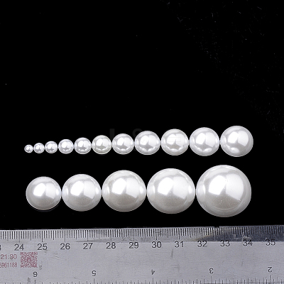 Eco-Friendly Plastic Imitation Pearl Cabochons X-MACR-S283-03P-27-1