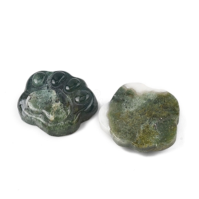 Natural Moss Agate Carved Cabochons G-I395-A05-1