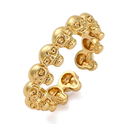 Brass Cuff Rings for Women Men RJEW-C118-02G-1