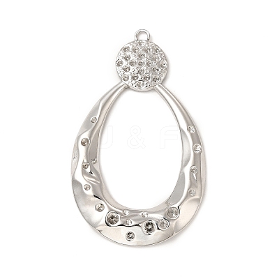 Non-Tarnish 304 Stainless Steel Big Pendant Rhinestone Settings STAS-A070-29P-1