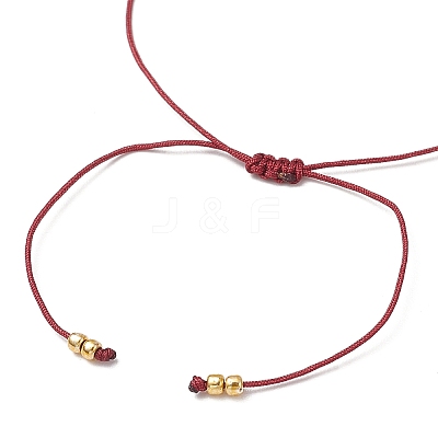 Natural Round Garnet Beads Braided Bead Bracelets for Women BJEW-JB11655-05-1