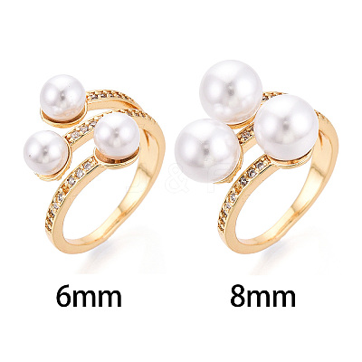 Brass Micro Pave Cubic Zirconia Cup Peg Ring Settings KK-N274-21G-1