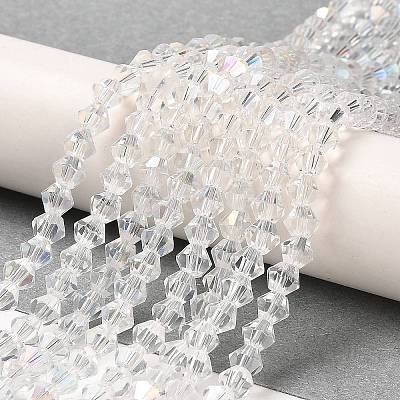 Transparent Electroplate Glass Beads Strands LS-GLAA-F029-2mm-A13-1