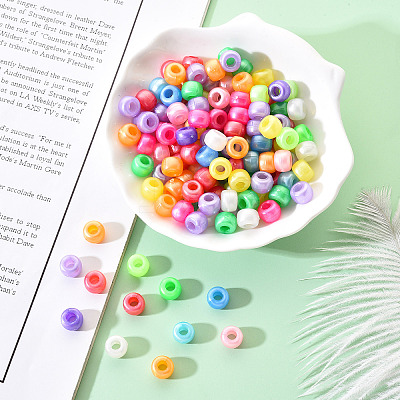Plastic Pearlized Beads KY-YW0001-09-1
