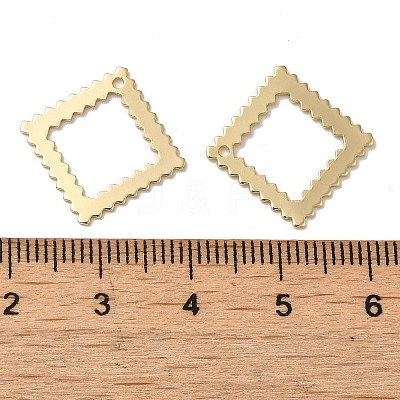Rhombus Brass Pendants KK-G480-05LG-1