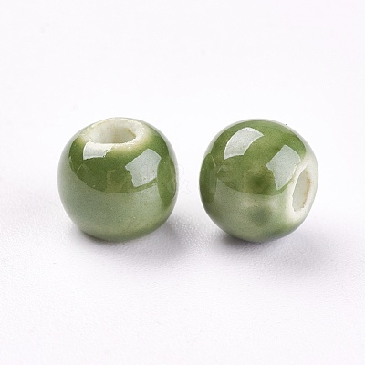 Glazed Porcelain Beads PORC-D001-8mm-11-1