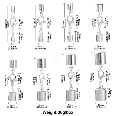 8 Styles Alloy Lobster Claw Clasps FIND-CJ0001-44S-1