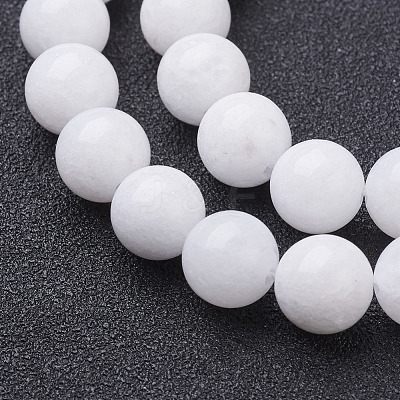 Natural White Jade Beads Strands GSR8mmC067-1