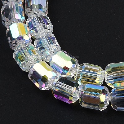 Electroplate Glass Beads Strands GLAA-G112-07H-1