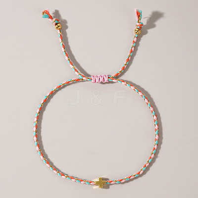 Mother's Day Adjustable Brass Bead Braided Bead Bracelets YE2550-6-1