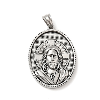 Tibetan Style 304 Stainless Steel Pendants STAS-G275-09AS-1