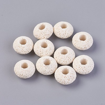 Natural Lava Rock European Beads G-I220-H01-1