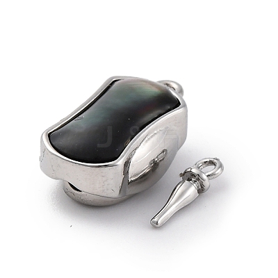Rectangle Brass Box Clasps KK-P291-48P-01-1
