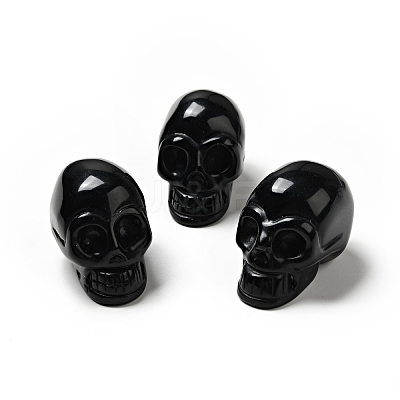 Halloween Natural Obsidian Display Decorations DJEW-K015-26-1