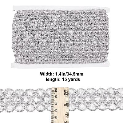 Ethnic Style Embroidery Polyester Lace Trims OCOR-WH0070-20B-1