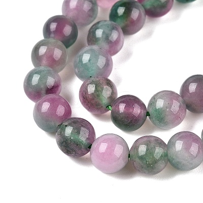 Dyed Natural White Jade Beads Strands G-T138-6mm-210-3-1