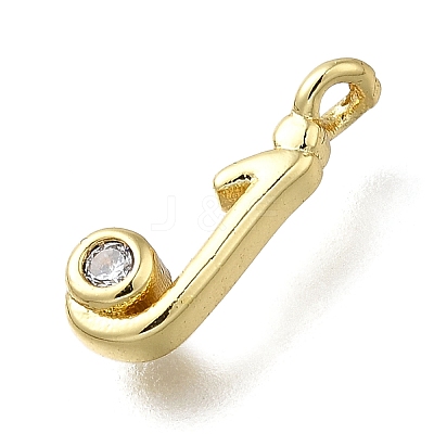Brass Micro Pave Cubic Zirconia Pendants KK-B132-12G-J-1