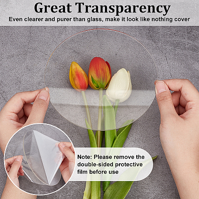2Pcs 2 Styles Transparent Acrylic Sheet MACR-BC0001-09-1