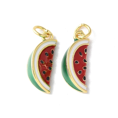 Brass Enamel Pendants X-KK-A252-38G-05-1