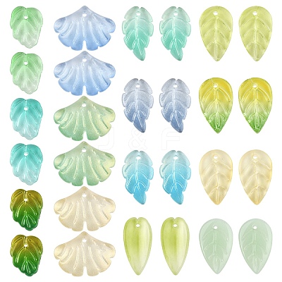 140Pcs 14 Styles Handmade Lampwork Pendants LAMP-YW0001-74-1