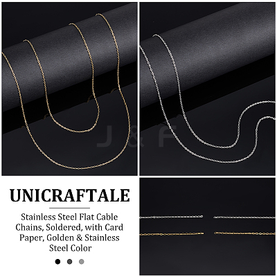 10M 2 Color 304 Stainless Steel Flat Cable Chains CHS-UN0001-21-1