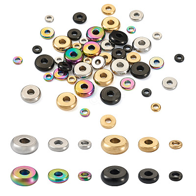 60Pcs 12 Style 304 Stainless Steel Spacer Beads STAS-PJ0001-34-1