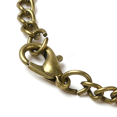 Alloy Glass Pendant Pocket Necklace WACH-S002-08AB-1