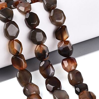 Dyed & Heated Natural Agate Beads Strands G-N359-15A-07-1