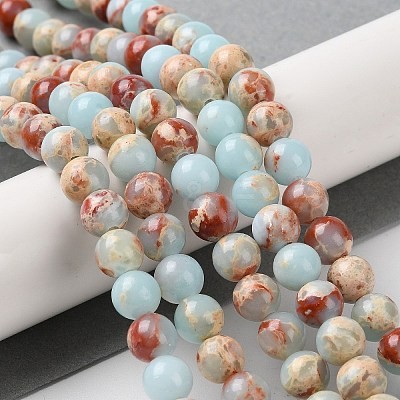 Synthetic Imperial Jasper Dyed Beads Strands X-G-D077-A01-01I-1