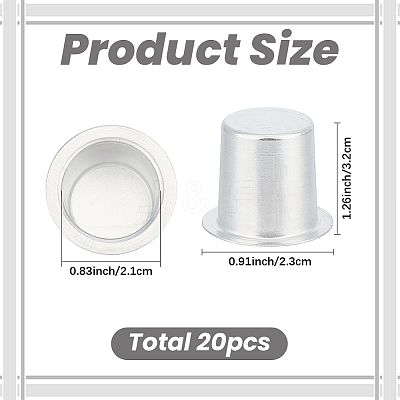 20Pcs Aluminum Candle Cups AJEW-SP0006-41B-01-1