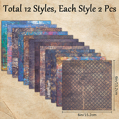 24Pcs 12 Styles Scrapbook Paper Pads DIY-WH0028-47A-1