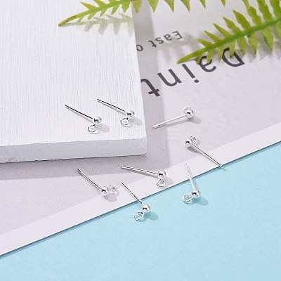 925 Sterling Silver Ear Stud Findings STER-K167-042A-S-1