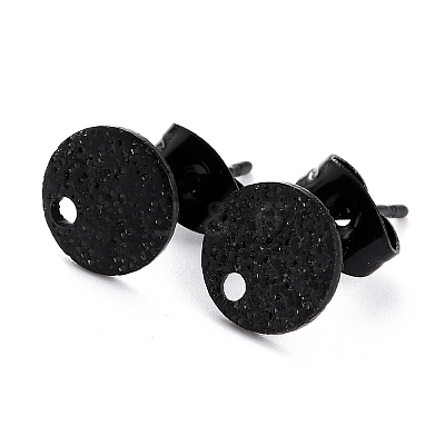 304 Stainless Steel Stud Earring Findings Ion Plating(IP) STAS-O144-01A-B-1