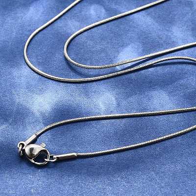Tarnish Resistant 304 Stainless Steel Snake Chain Necklace Making STAS-P045-11P-1