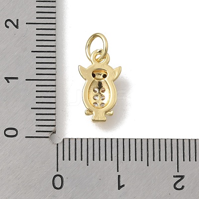 Brass Micro Pave Cubic Zirconia Pendants KK-D431-060A-G-1